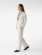 Koton Striped Wide Leg Trousers with Drawstring