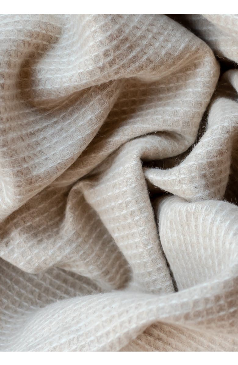 TBCo Recycled Wool Waffle Throw Blanket, Alternate, color, Camel Waffle