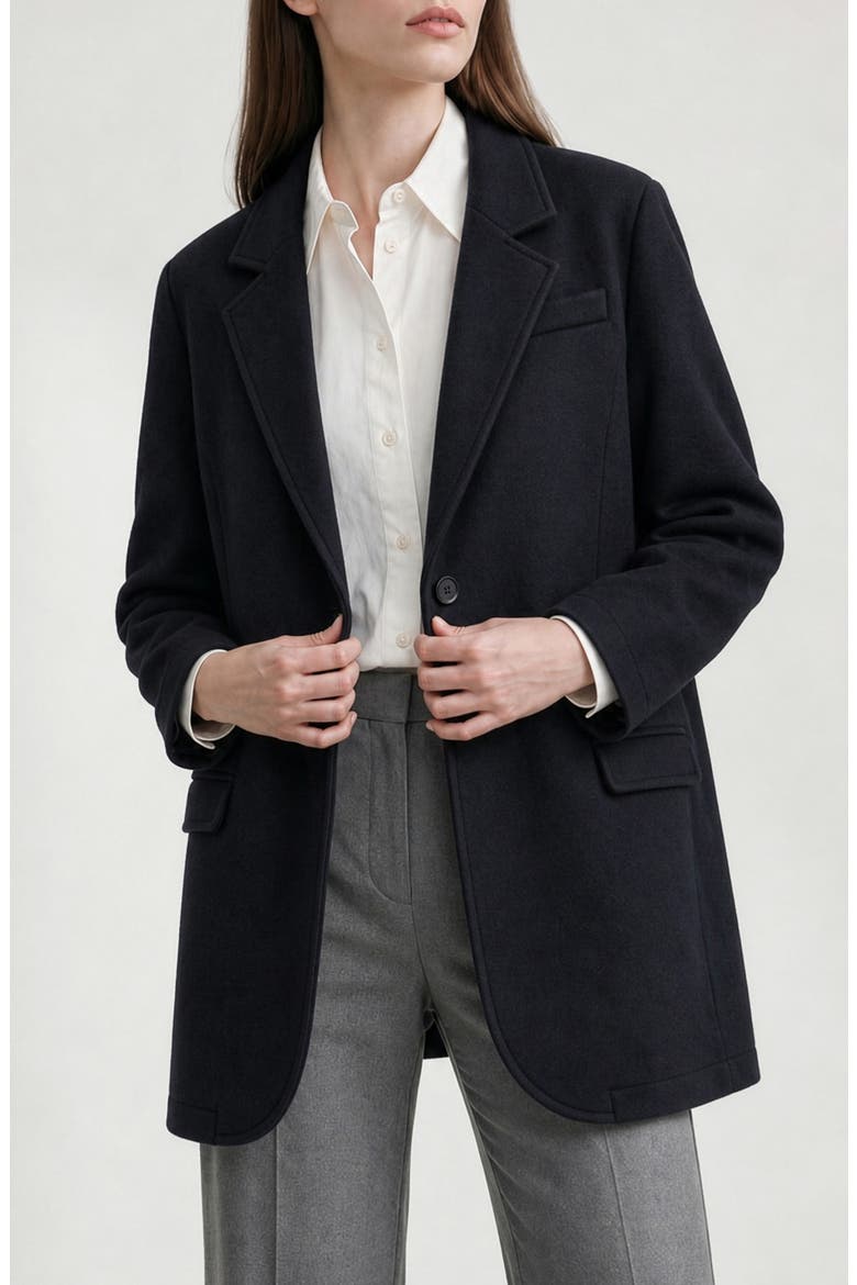Cena Structured Blazer, Main, color, BLACK