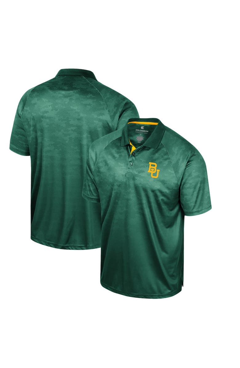 COLOSSEUM Men's Colosseum Green Baylor Bears Honeycomb Raglan Polo, Alternate, color, Green