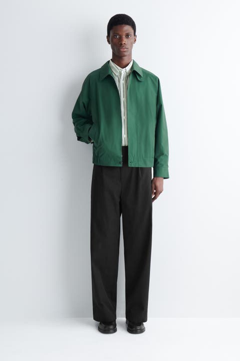 Cotton-nylon Harrington Jacket