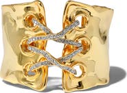 Alexis Bittar Solanales Crystal Lace-Up Cuff Bracelet
