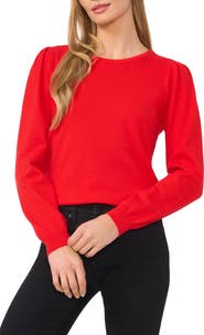 CeCe Puff Shoulder Sweater
