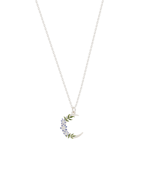 Nightshade Moon Silver Chain Necklace