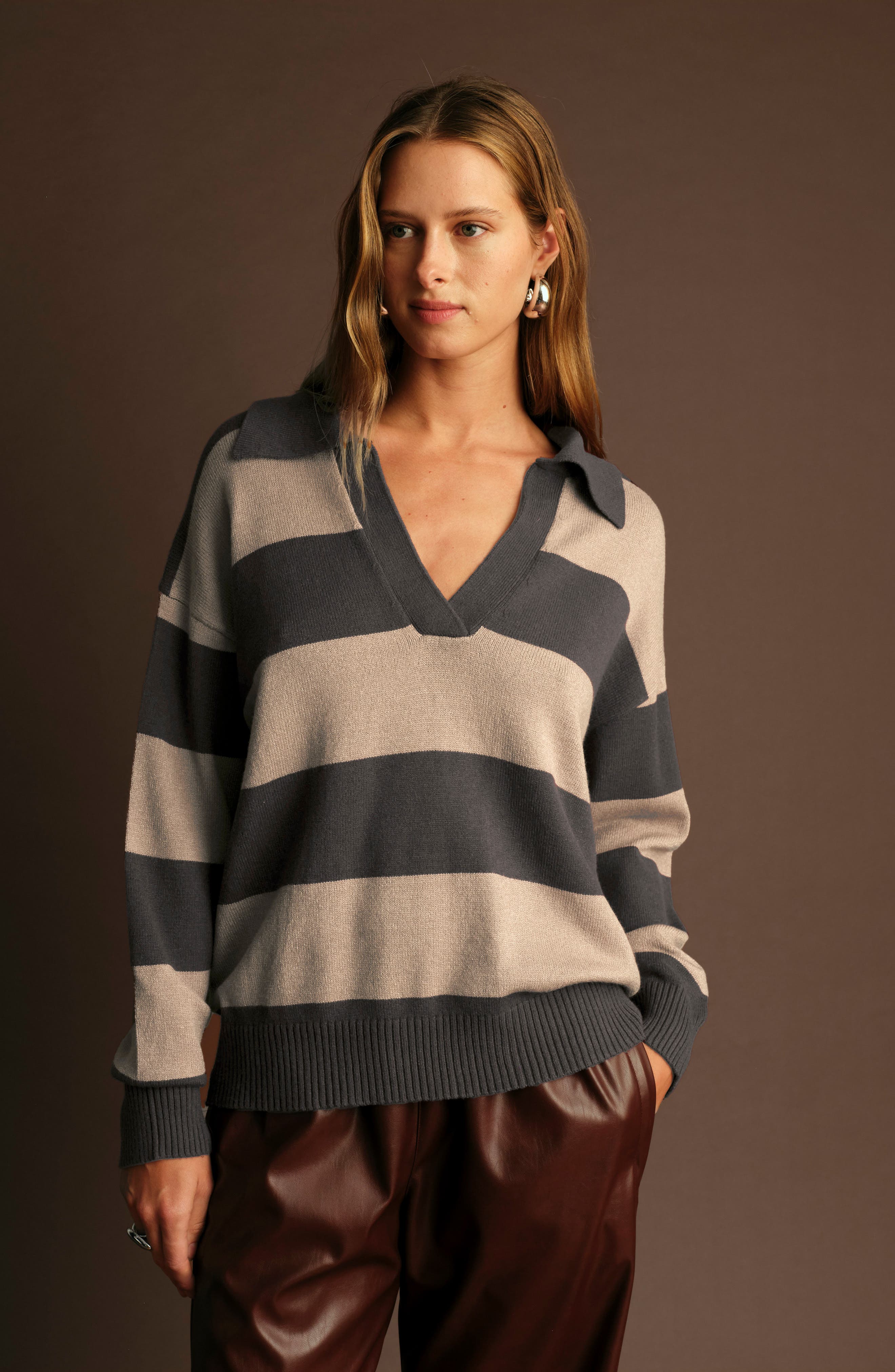 Nick Polo Stripe Sweater - image 2