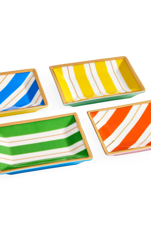 Jonathan Adler Portofino Tray Set In Candy-colored Stripes