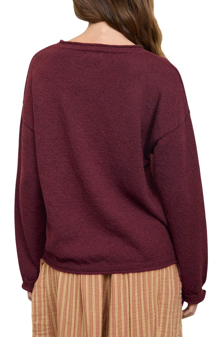 Crewneck Sweater, Alternate, color, OXBLOOD