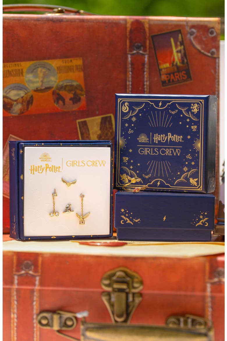 x Harry Potter™ Back to Hogwarts Earrings Set, Alternate, color, GOLD