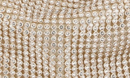 Jessica Mcclintock Tillie Rhinestone Mesh Shoulder Bag In Light Gold