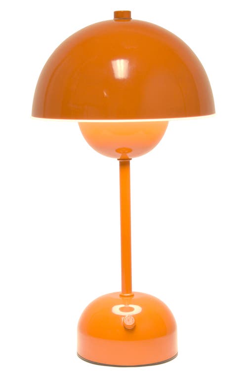 Lalia Home Touch Activated Wireless Lamp In Bright Orange