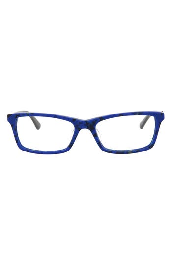 Alexander Mcqueen Mcqueen 50mm Core Rectangle Optical Glasses In Avana Avana Transparent