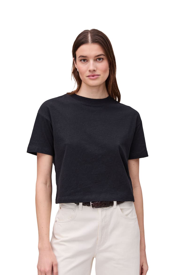 Vintage Jersey Oversized Crop, Main, color, Black