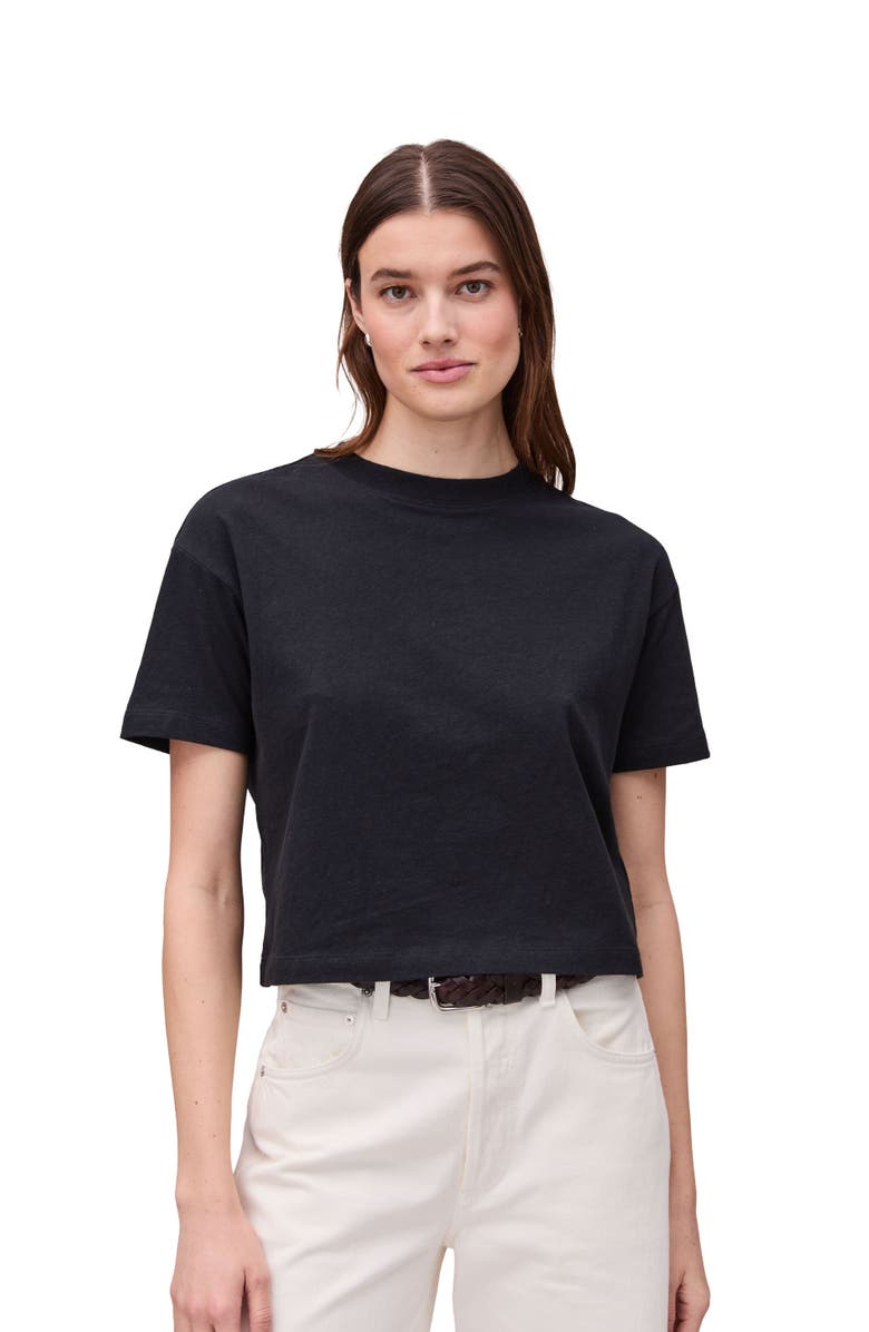 Richer Poorer Vintage Jersey Oversized Crop, Main, color, Black
