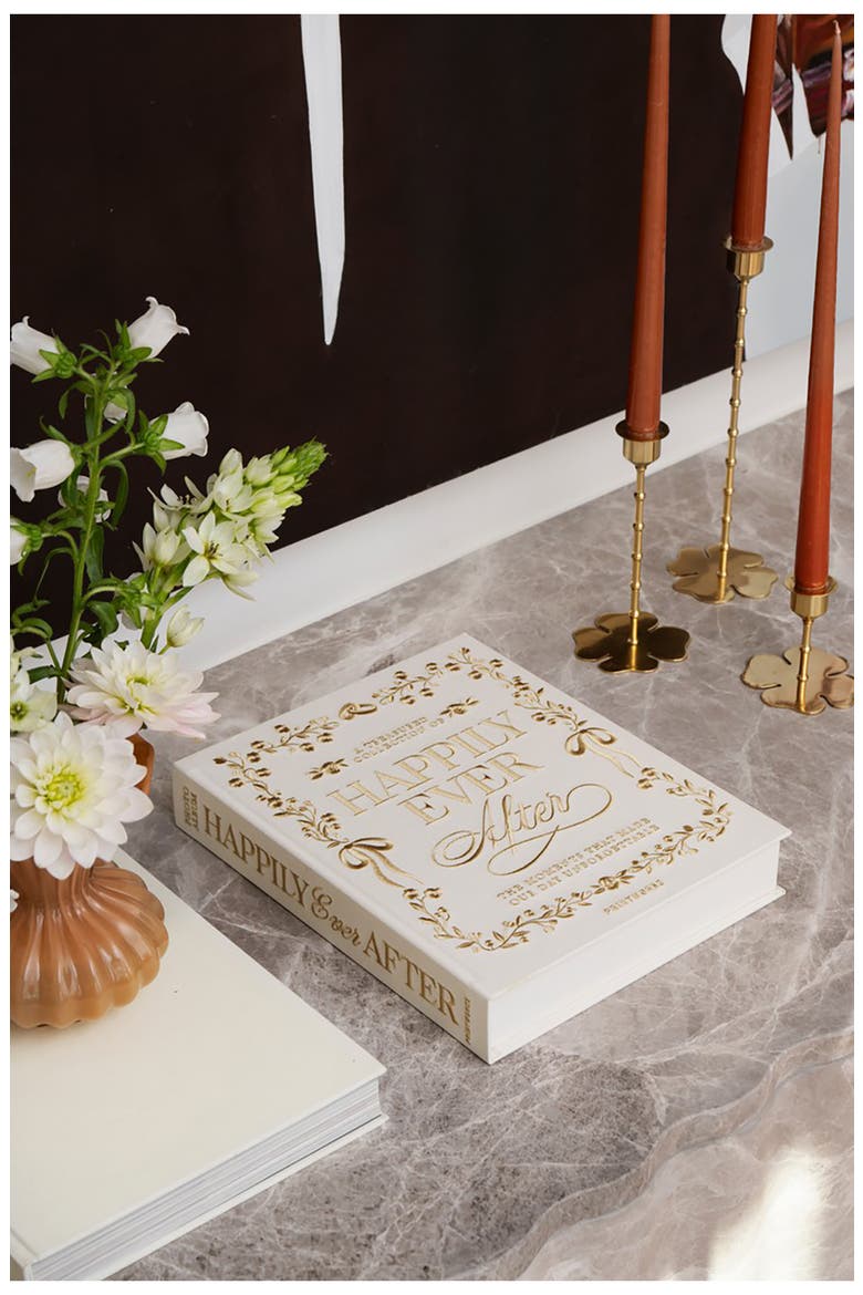 Happily Ever After Embroidered Photo Album, Alternate, color, BEIGE