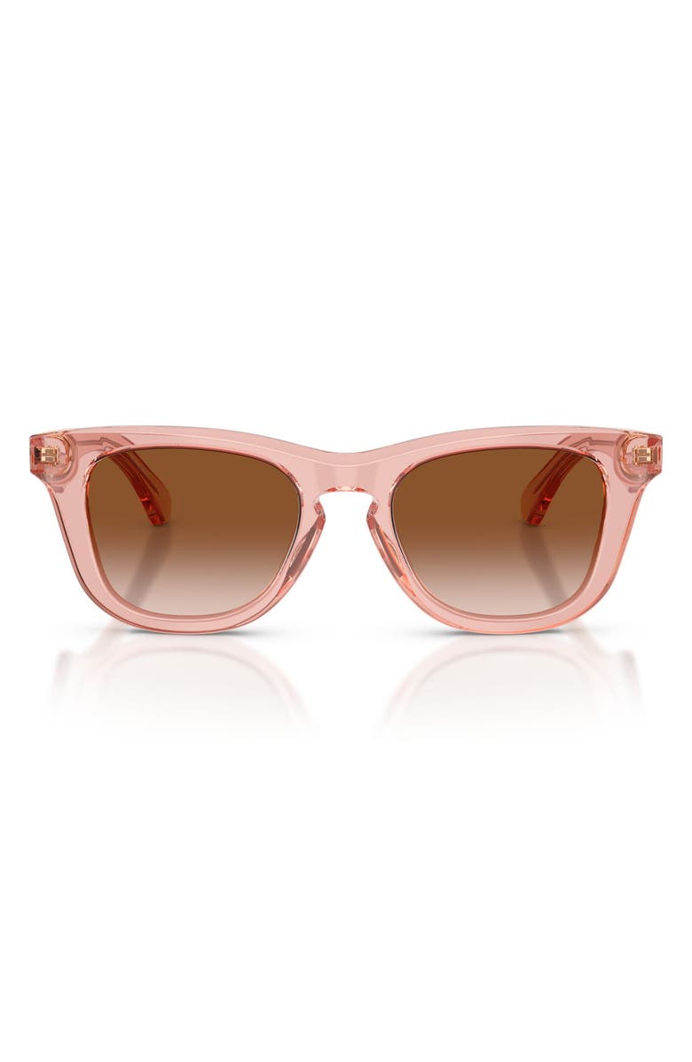 Burberry Kids' 46mm Small Square Sunglasses, Main, color, Transparent Pink / Brown