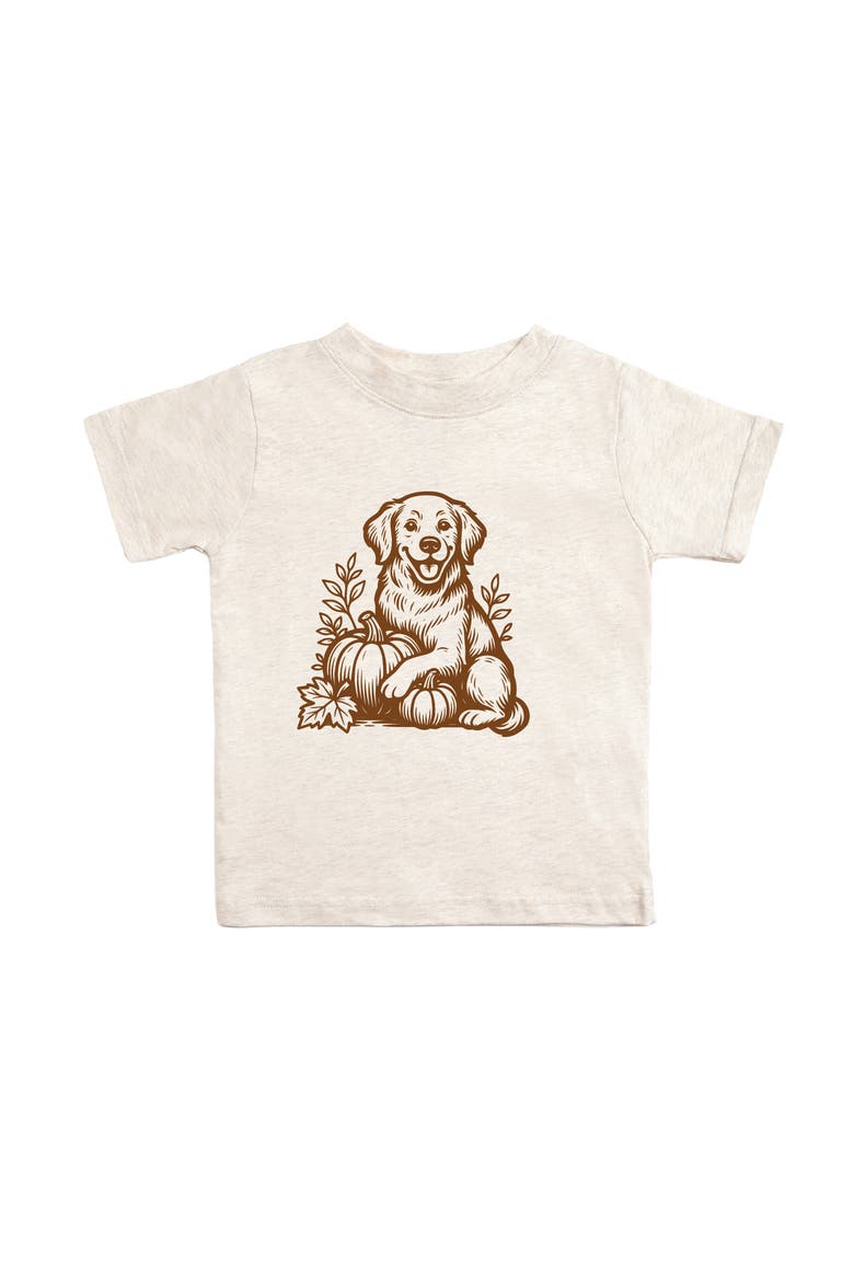 Golden Retriever Harvest Short Sleeve T-Shirt, Main, color, Natural Heather