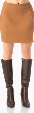 IVONNE Short Straight Skirt with Back Zipper
