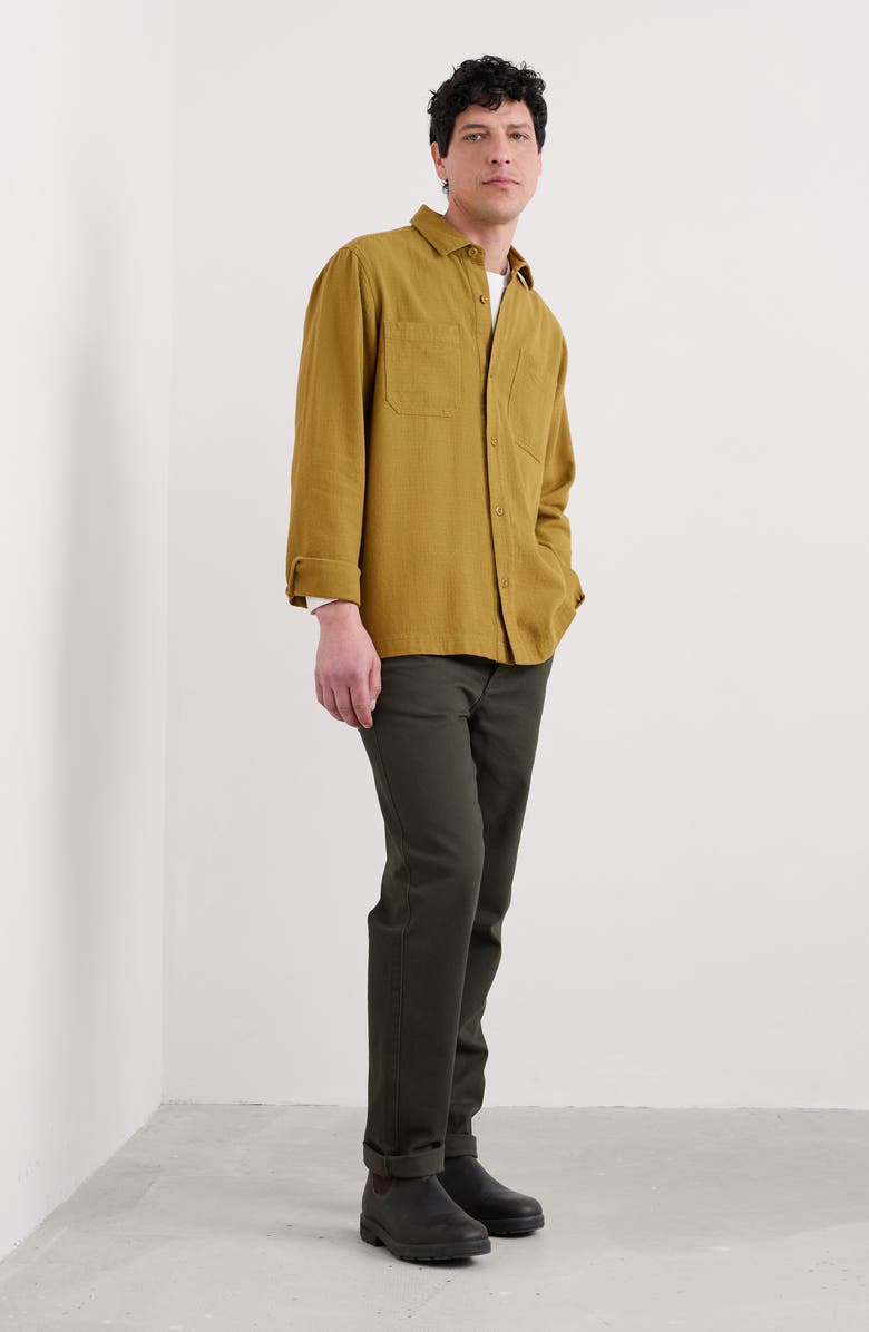 Seasalt Cornwall Rigging Geo Jacquard Organic Cotton Button-Up Overshirt, Alternate, color, 