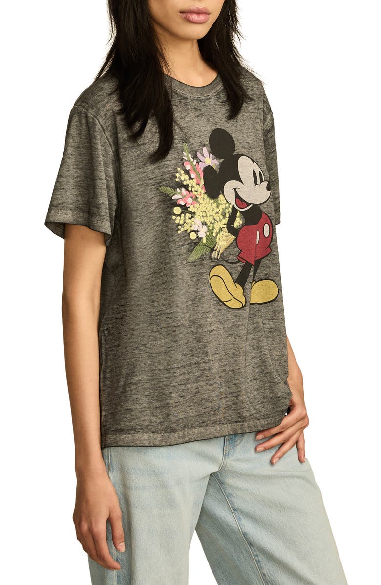 Lucky Brand Minnie Mouse Flowers Graphic T-Shirt, Alternate, color, 