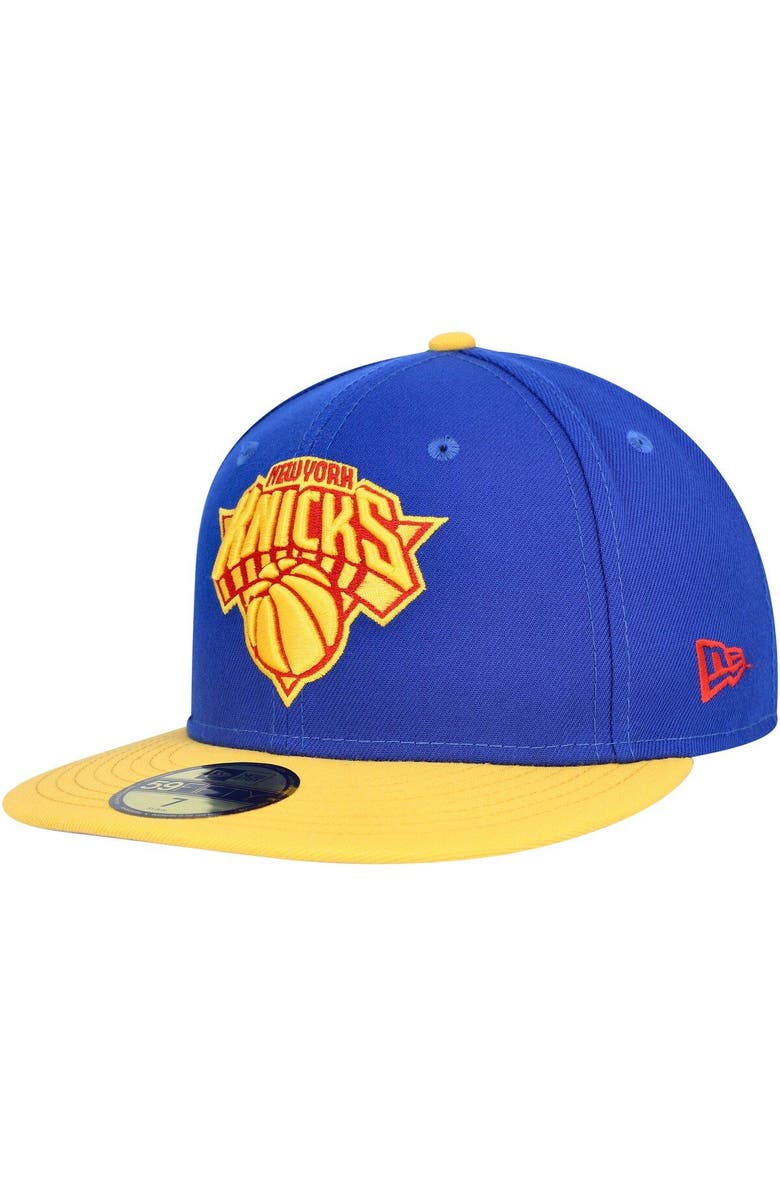 New Era Men's New Era Blue New York Knicks Side Patch 59FIFTY Fitted Hat, Alternate, color,