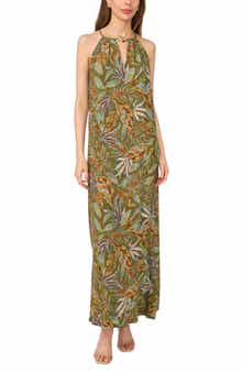 Flowy High Neck Maxi Dress