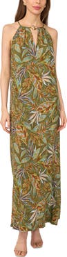 MSK Flowy High Neck Maxi Dress