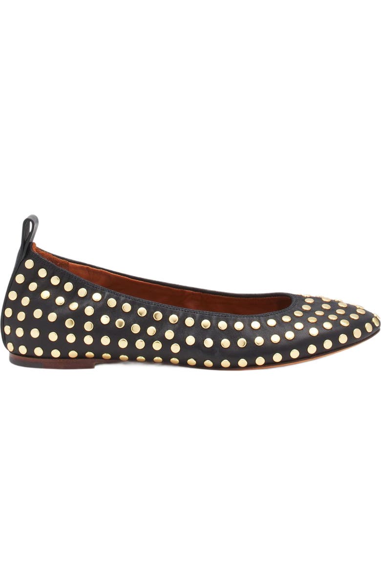 Lanvin THE LEATHER BALLERINA FLAT WITH STUDS, Main, color,