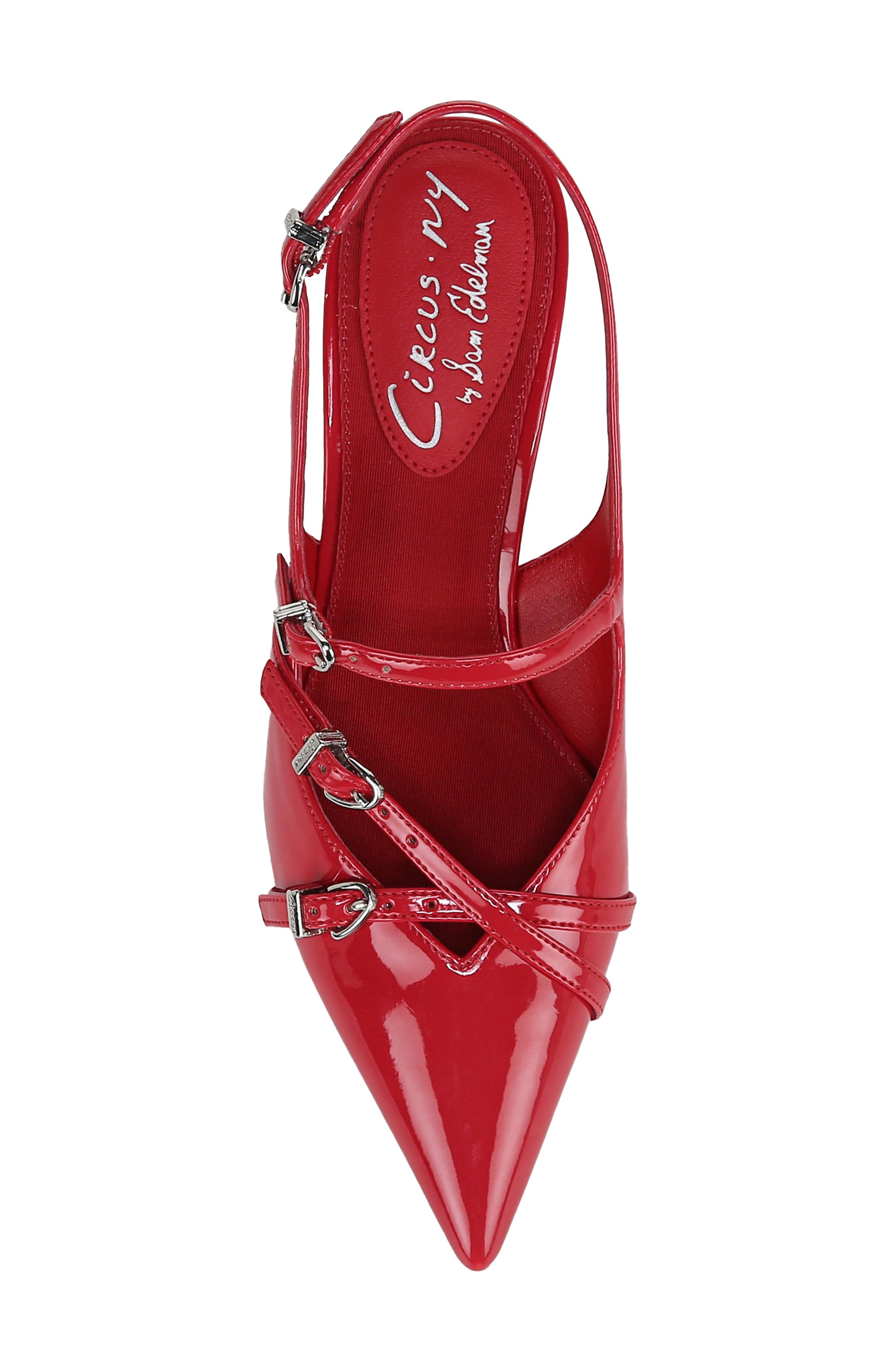 Circus NY by Sam Edelman Fraya Slingback Pointed Toe Pump, Alternate, color, Riviera Red
