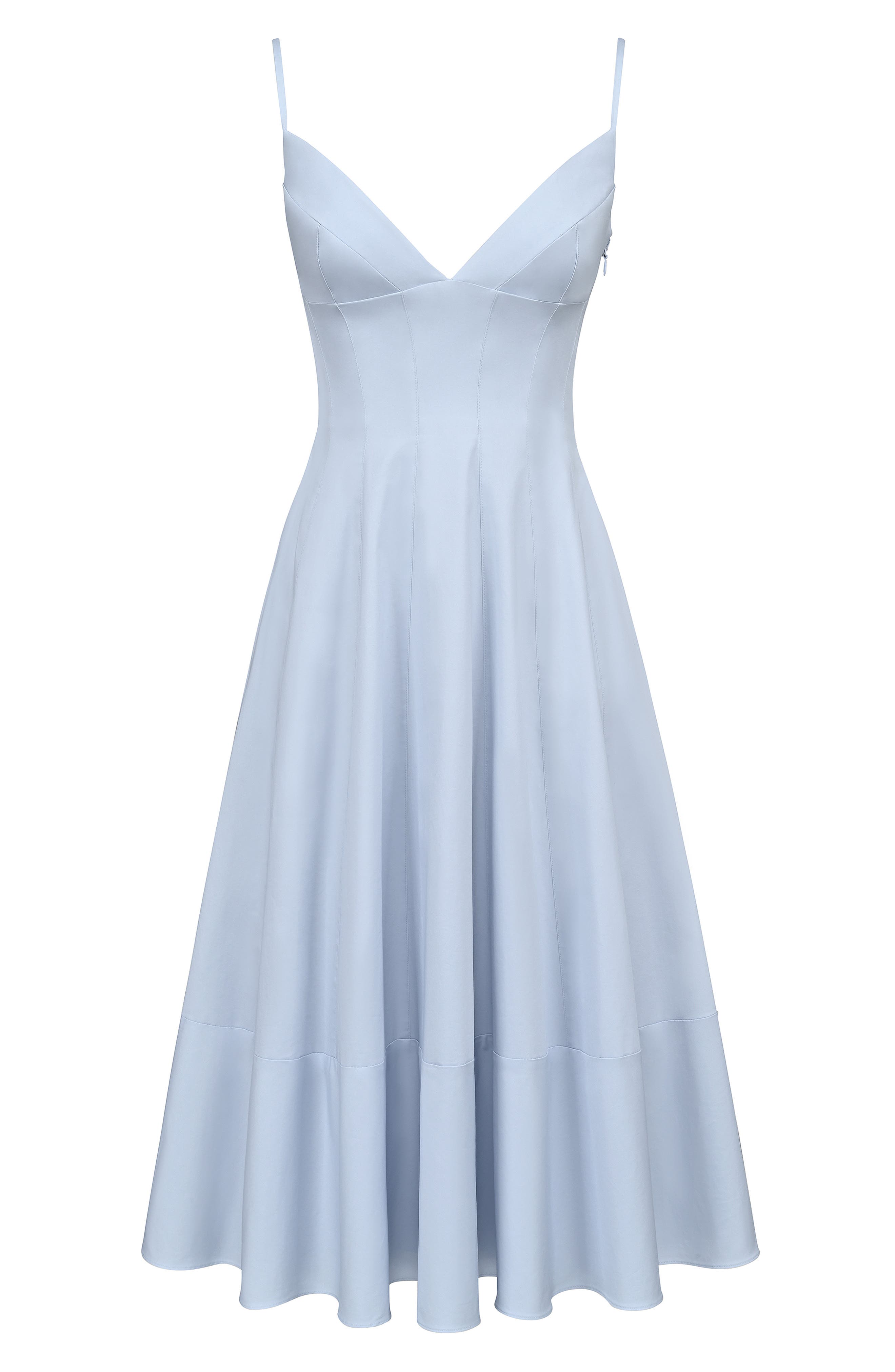 clarabelle corset bodice pima cotton blend cocktail dress Clothing: Midi Dresses: 'Clarabelle' Rose Print Cotton Detachable Corset Midi Sundress