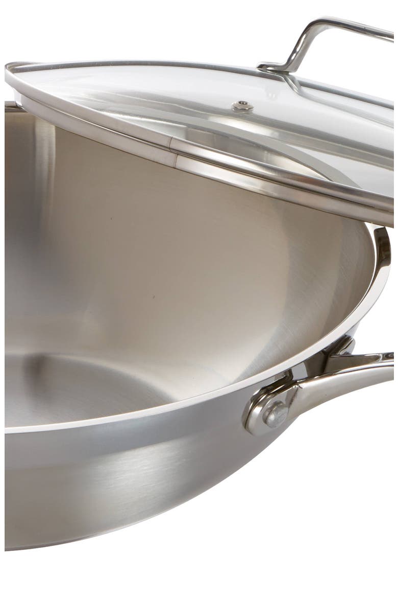 iconiX™ 5.3 Qt Wok with Lid, Alternate, color, SILVER