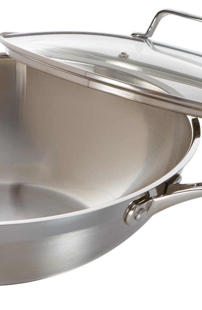 Cuisine::pro<sup>®</sup> iconiX<sup>™</sup> 5.3 Qt Wok with Lid, Alternate, color, Silver