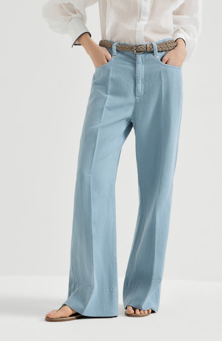 Brunello Cucinelli Loose trousers, Main, color, Denim