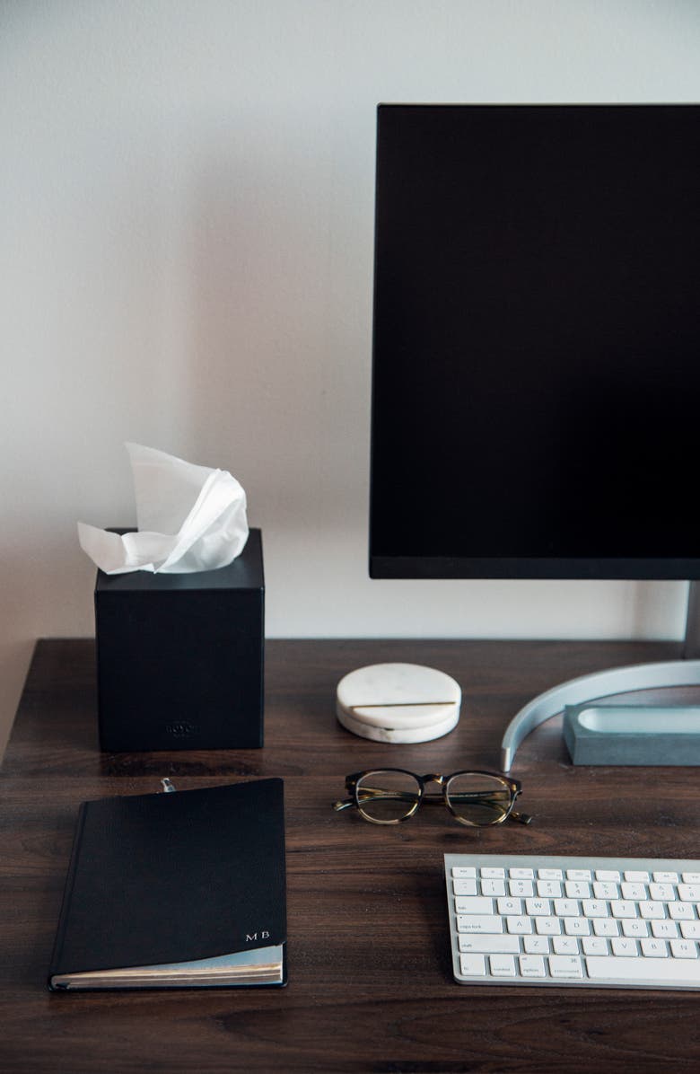 ROYCE New York Personalized Leather Journal, Alternate, color, Black - Deboss