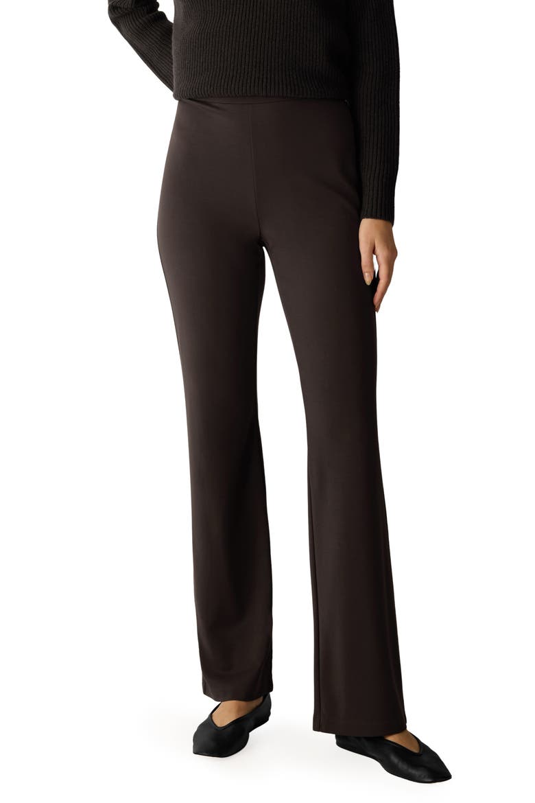 Flare Leg Kick Pants, Main, color, COFFEE