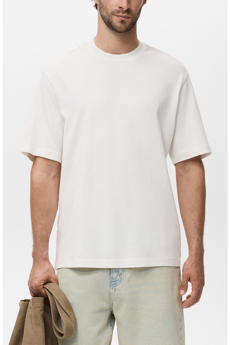 Relaxed Fit Solid Cotton T-Shirt, Main, color, OFF WHITE