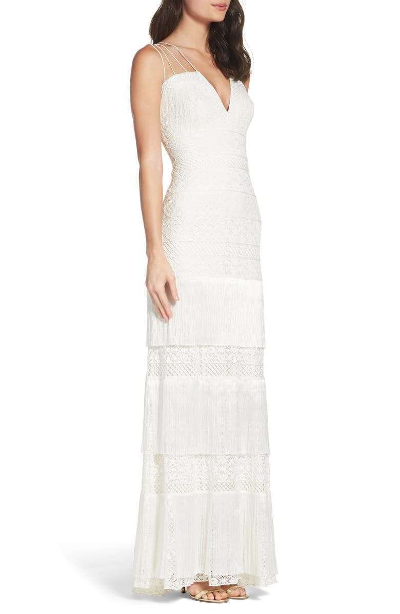 Tadashi Shoji Embroidered Sheath Gown, Alternate, color, 