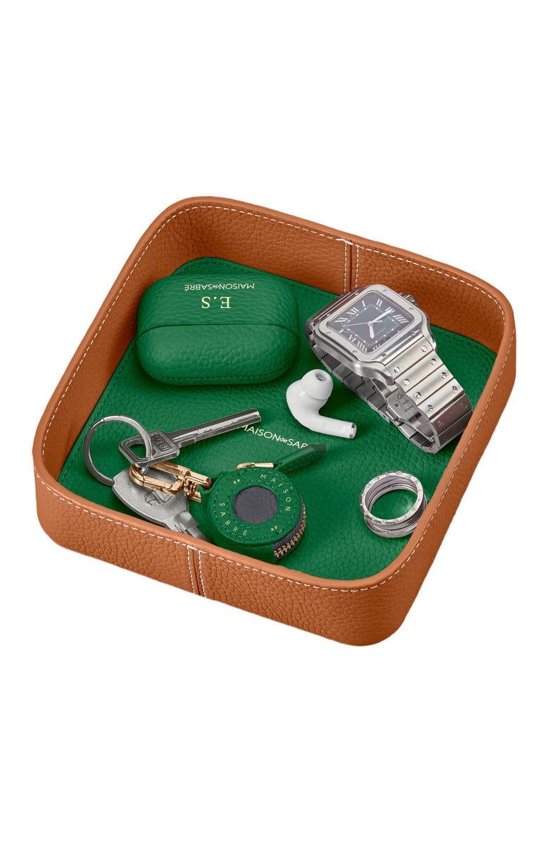 MAISON de SABRÉ The Catchall Tray, Alternate, color, Pecan Emerald