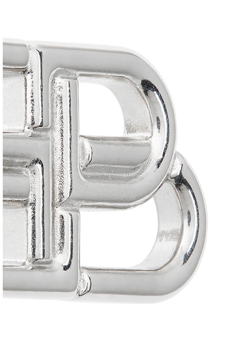BB Logo Stud Earrings, Alternate, color, SILVER