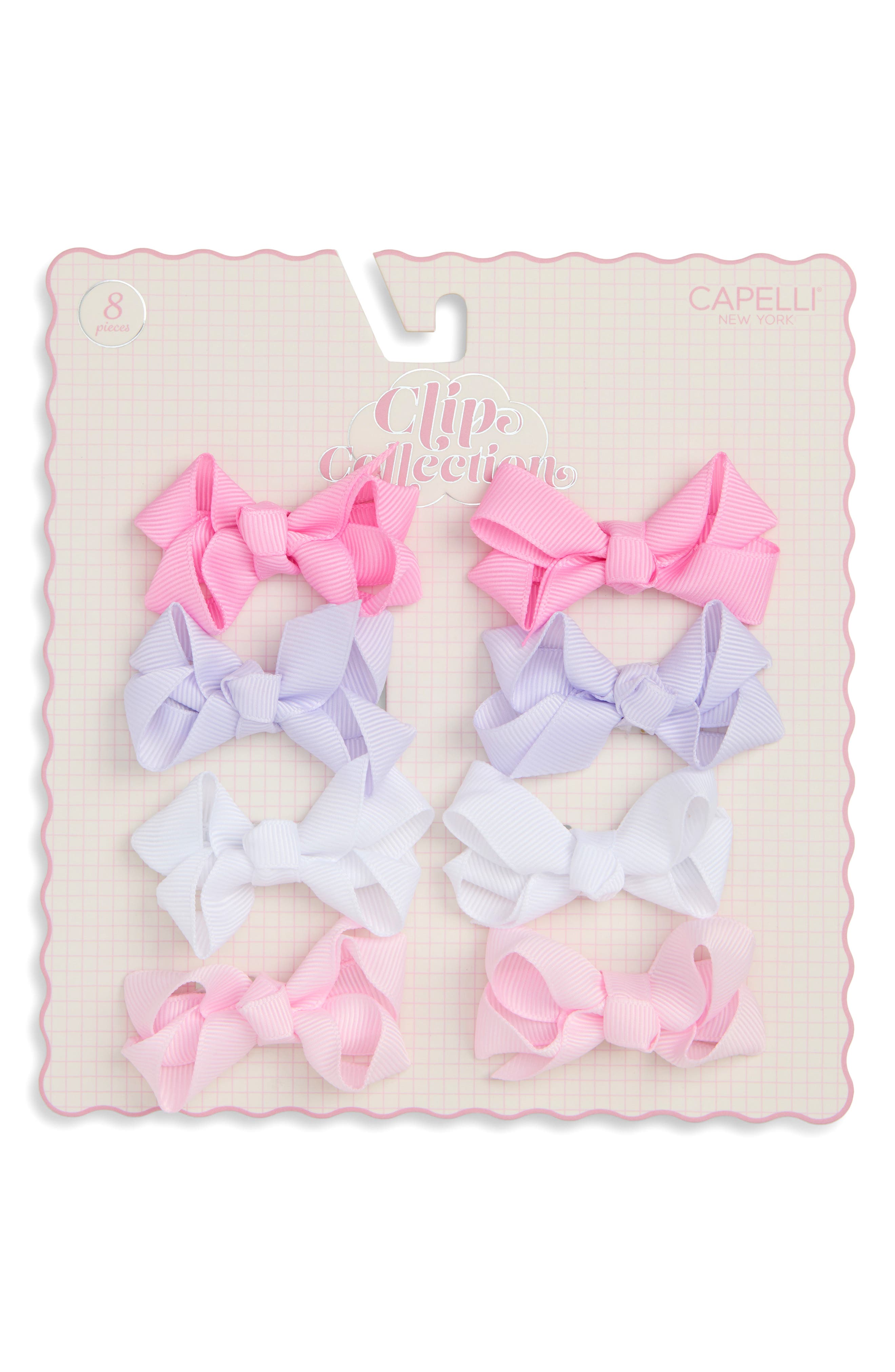 Capelli New York Kids' 8-pack Assorted Bows In Multi