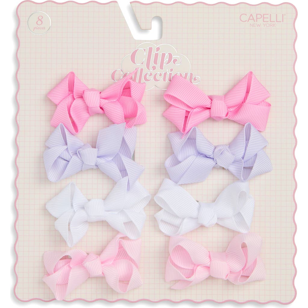 Capelli New York Kids' 8-pack Assorted Bows In Multi