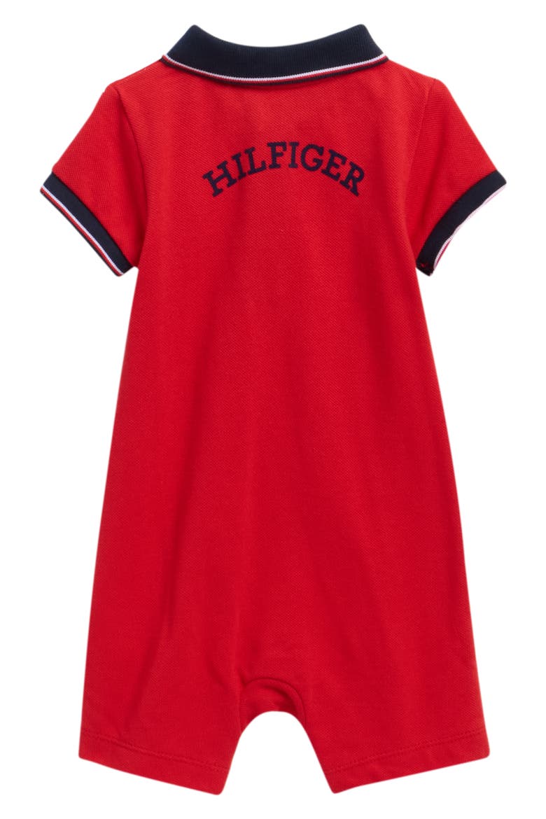 Polo Romper, Alternate, color, RED