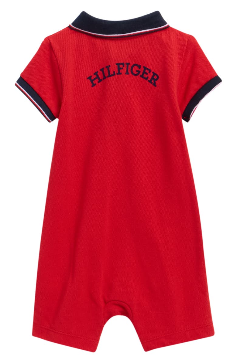 Tommy Hilfiger Polo Romper, Alternate, color, Red