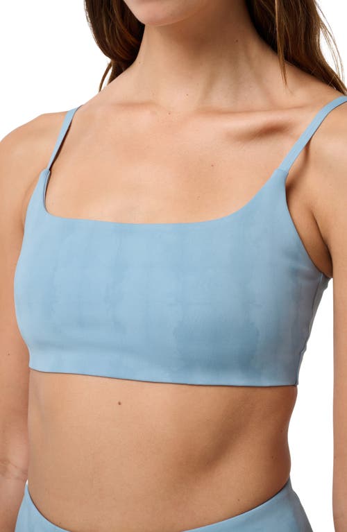 Travismathew Moveknit Resilience Longline Sports Bra In Blue