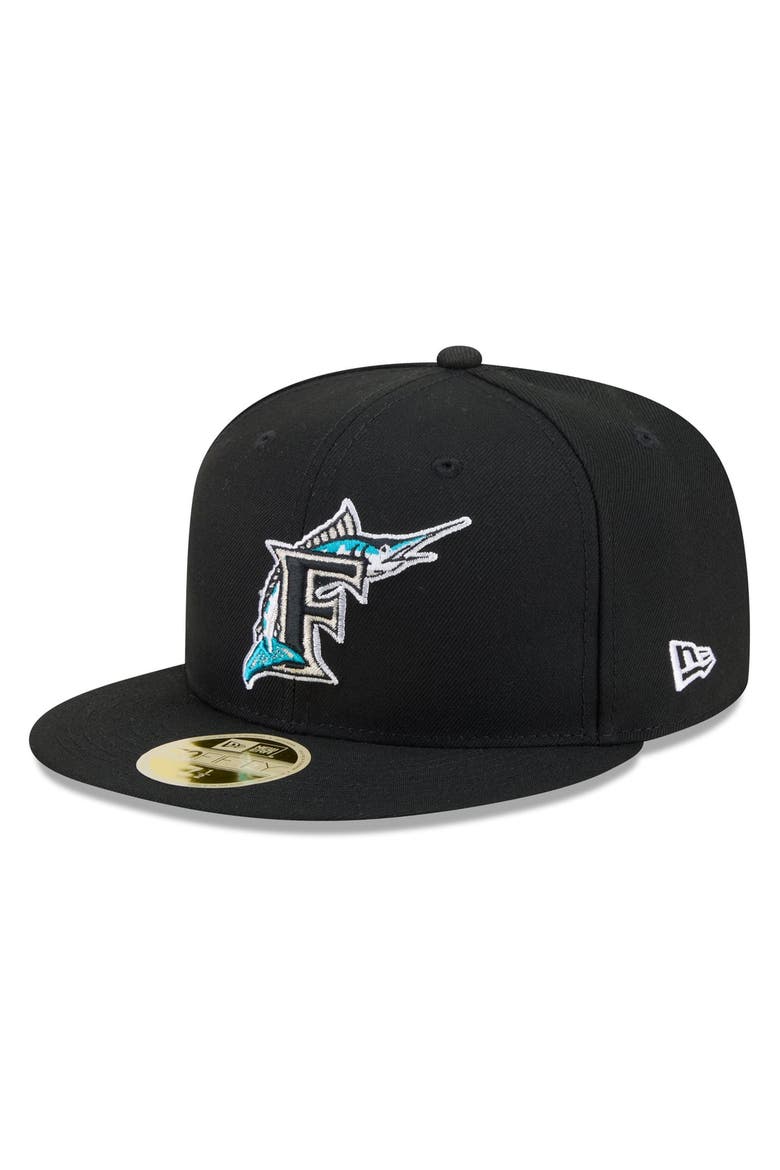 Men's New Era Black Florida Marlins 2026 Baseball Hall of Fame 59FIFTY Fitted Hat, Alternate, color, Black