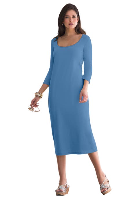 Stretch Cotton T-Shirt Dress (Plus)