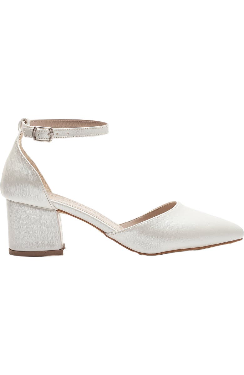 Forever
Always Shoes Miranda Low Block Heels with Pearls, Alternate, color, Ivory Faux Leather