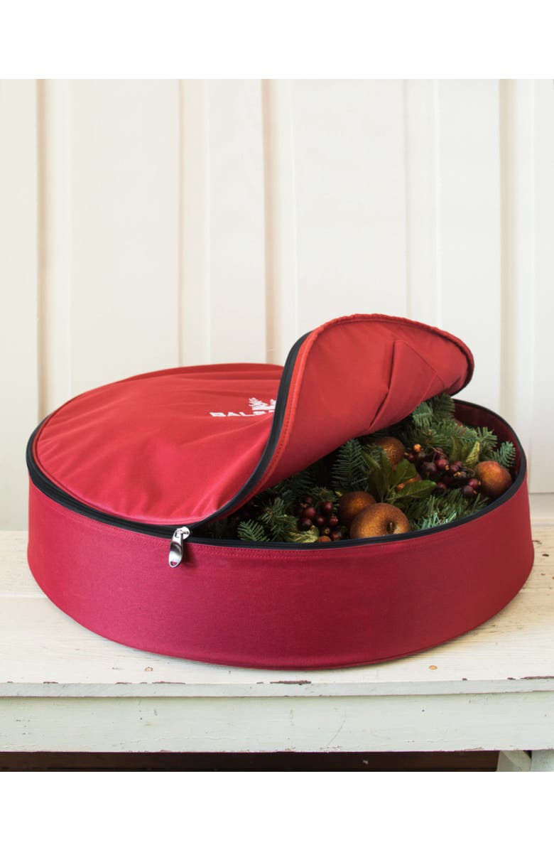 Balsam Hill Wreath Storage Bag, Alternate, color, Red