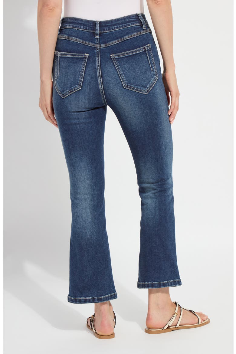 Estelle Pull-On Flare Ankle Jeans, Alternate, color, DARK MID WASH