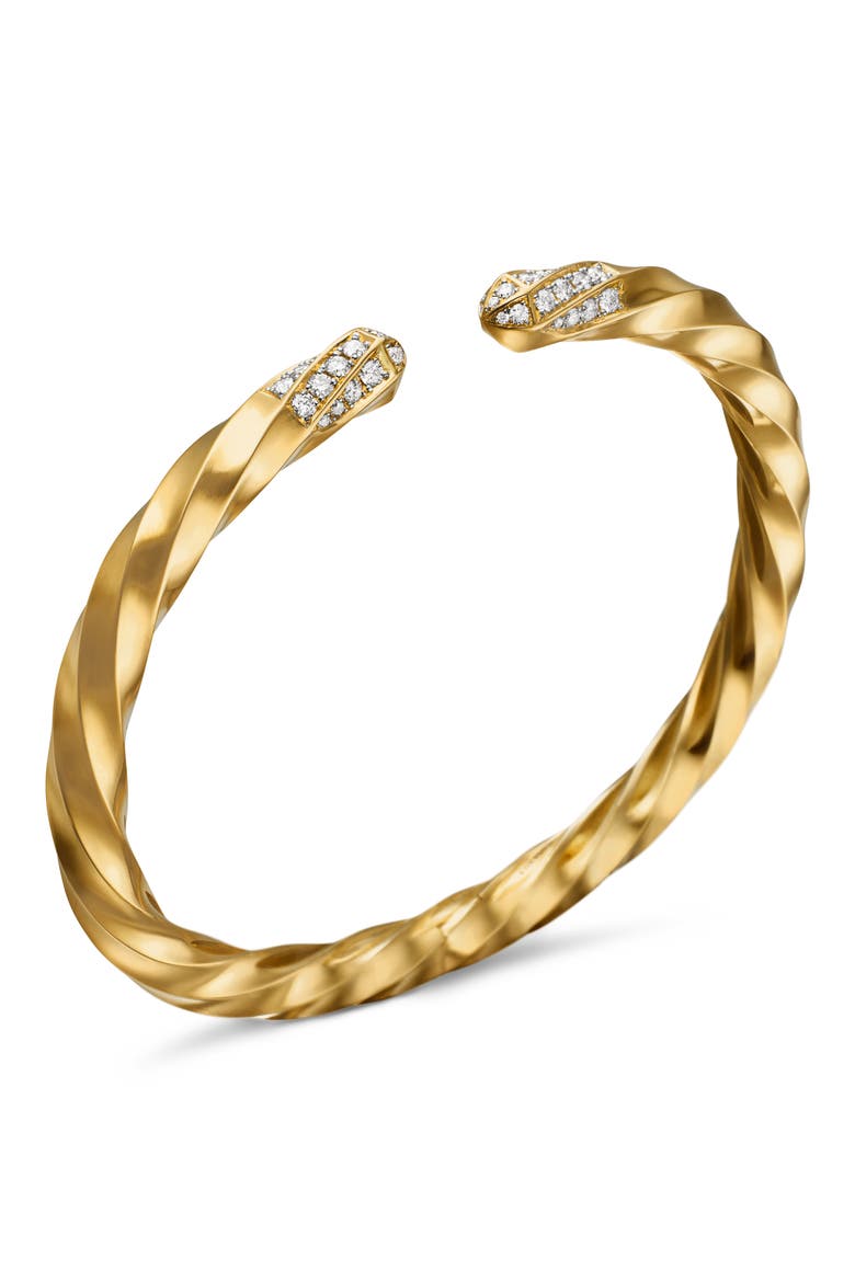 Cable Edge® Bracelet in 18K Yellow Gold with Diamonds, 5.5mm, Alternate, color, 18K GOLD RECYCLED