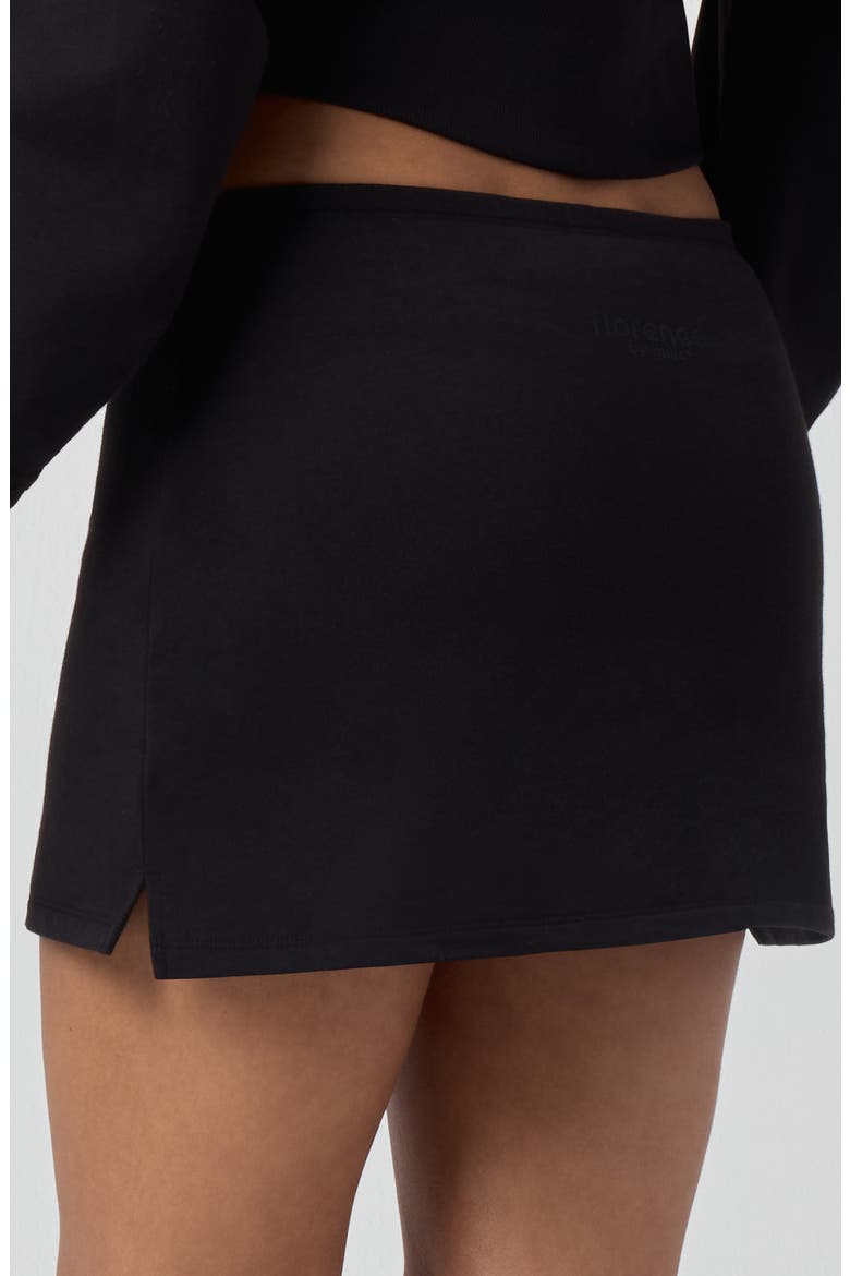 Knit Miniskirt, Alternate, color, BLACK